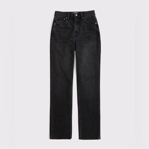 Abercrombie & Fitch 90s Straight‎ Ultra High Rise Jeans Gray Black Wash 33 16R